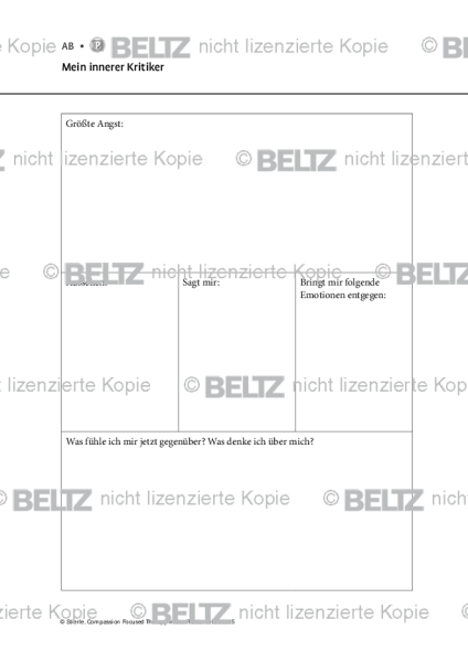 Compassion Focused Therapy: Mein innerer Kritiker