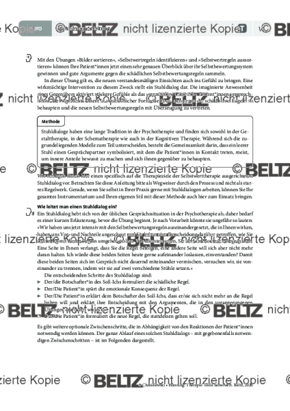 Selbstwert: Stuhldialog: Anleitung