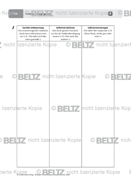 Gruppentherapie: Positive Selbstgespräche