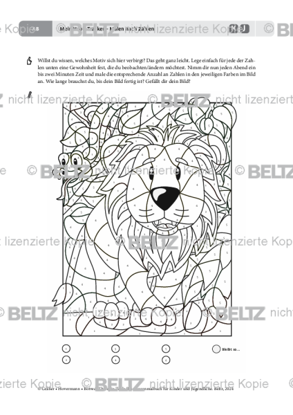 Ressourcenmalbuch: Mein Habit Tracker – Malen nach Zahlen