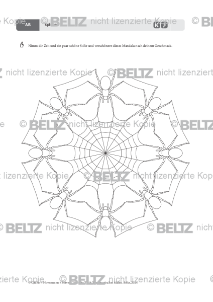 Therapeutisches Malen: Mandala Spinnen