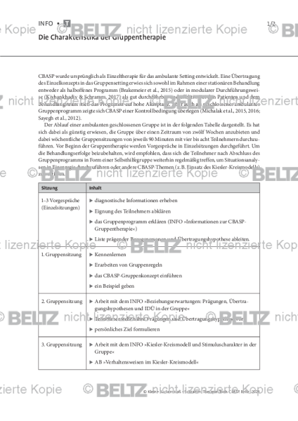 CBASP: Die Charakteristika der Gruppentherapie