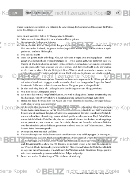 Sokratischer Dialog: Kleines Wortprotokoll