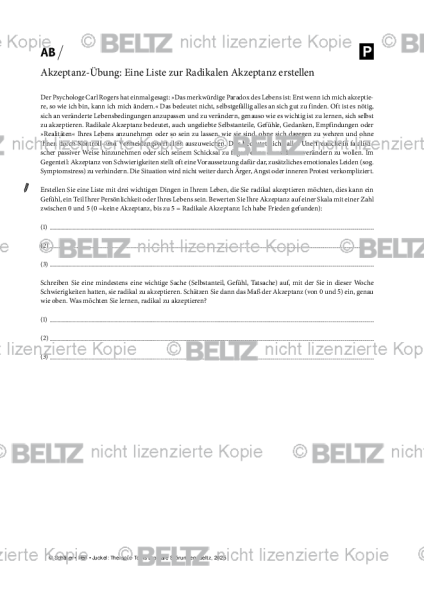 Bipolare Störungen: Akzeptanz-Übung: Eine Liste zur radikalen Akzeptanz erstellen