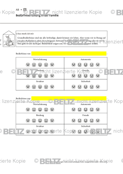 Schematherapie in Gruppe: Bedürfniserfüllung in der Familie