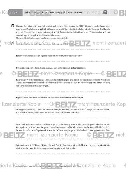 Psychoonkologie: Selbstfürsorge mit SPIKES-TS in der palliativen Situation