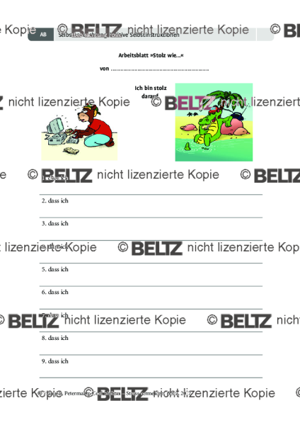 Anti-Stress-Training: Selbstbeobachtung Positive Selbstinstruktionen