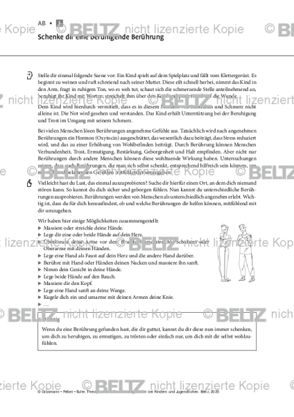 Emotionsregulation (K/J): Schenke dir eine beruhigende Berührung