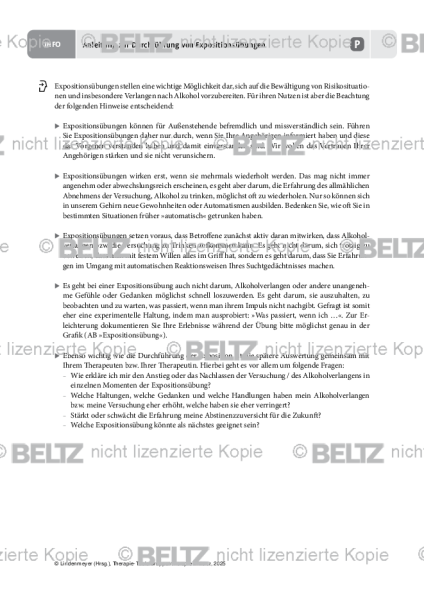 Gruppentherapie: Anleitung zur Durchführung von Expositionsübungen
