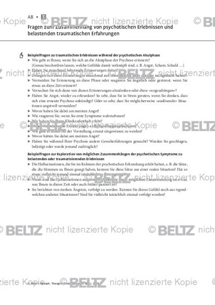 Psychosen: Fragen zum Zusammenhang von psychotischen Erlebnissen und traumatischen Erfahrungen