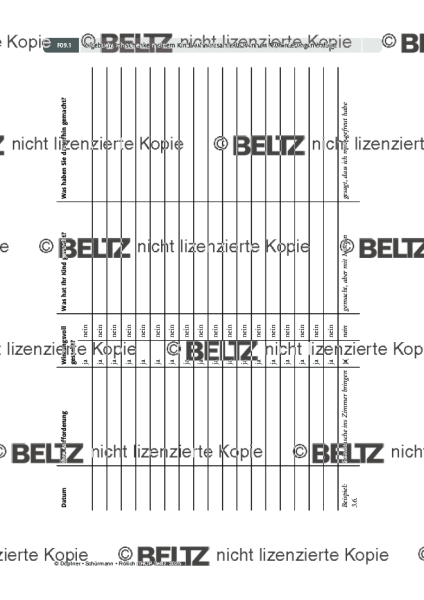 THOP: Tagebuch: Ich schenke meinem Kind Aufmerksamkeit, wenn es Aufforderungen befolgt
