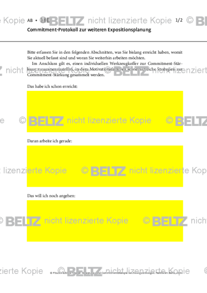 ACT: Commitment-Protokoll zur weiteren Expositionsplanung