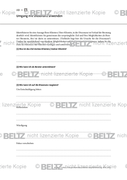 Motivierende Gesprächsführung: Umgang mit Dissonanz anwenden