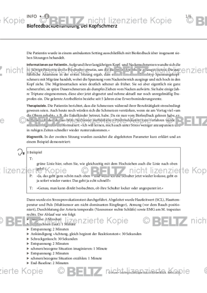 Biofeedback: Biofeedbackbehandlung bei Kopfschmerz