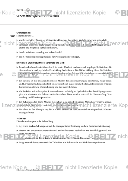 Schematherapie: Schematherapie auf einen Blick