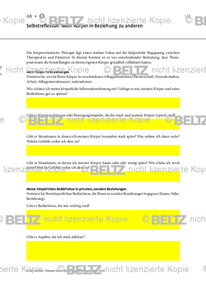 Körperpsychotherapie: Selbstreflexion: Mein Körper in Beziehung zu anderen