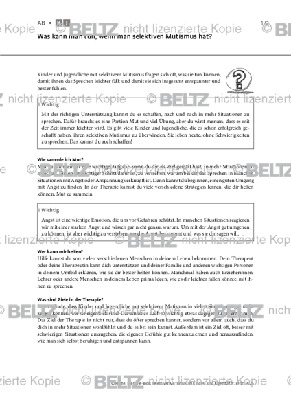 Selektiver Mutismus: Was kann man tun, wenn man selektiven Mutismus hat?