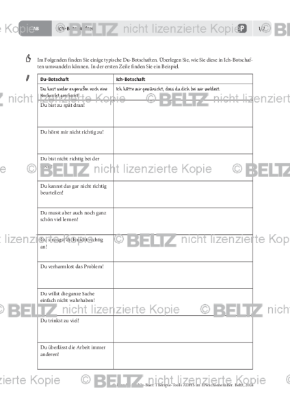 ADHS im Erwachsenenalter: Ich-Botschaften