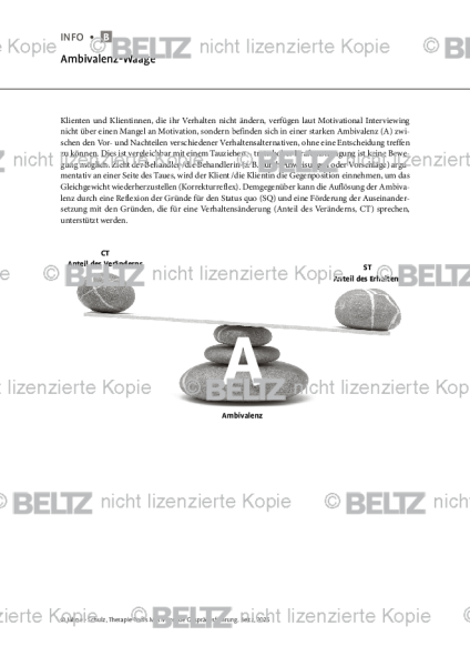 Motivierende Gesprächsführung: Ambivalenz-Waage