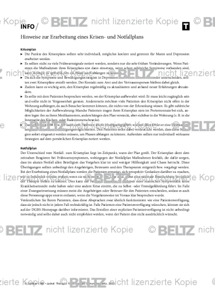 Bipolare Störungen: Erarbeitung eines Krisen- und Notfallplans