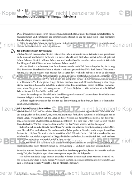 Paarbeziehungen: Imaginationsübung Trennungsambivalenz