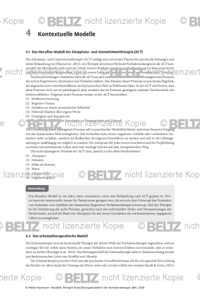 Störungsmodelle: Einleitung Kontextuelle Modelle