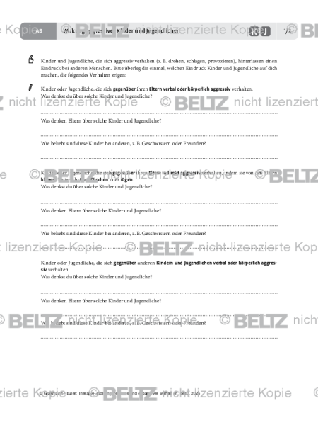 Wirkung aggressiver Kinder und Jugendlicher