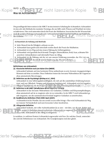 MBCT: Was ist Achtsamkeit?