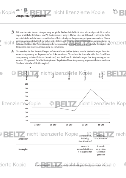 Transdiagnostische Psychoedukation: Anspannungsprotokoll