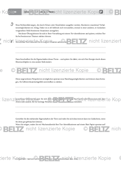 Psychoonkologie: Selbstbild und Familie in Tieren