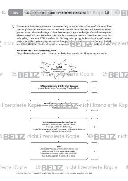 Störungsmodelle: Das Stress-Response-Modell: vier Stufen nach dem Trauma