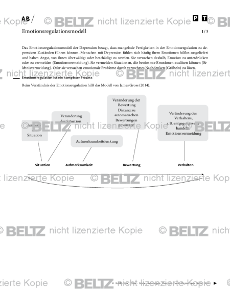 Depression: Emotionsregulationsmodell