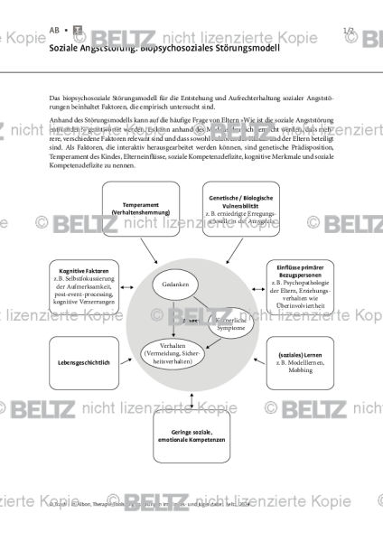 Angst bei Kindern und Jugendlichen: Soziale Angststörung: Biopsychosoziales Störungsmodell