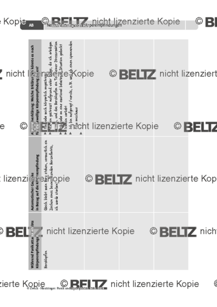 Panik und Agoraphobie: Neubewertung von Körperempfindungen