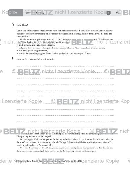 Aggression: Zielformulierung