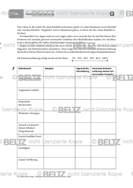 Gruppentherapie: Meine Risikoeinschätzung