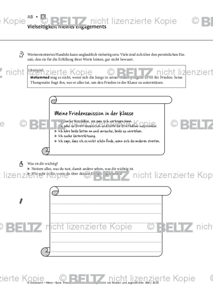 Emotionsregulation (K/J): Vielseitigkeit meines Engagements (Kinder)