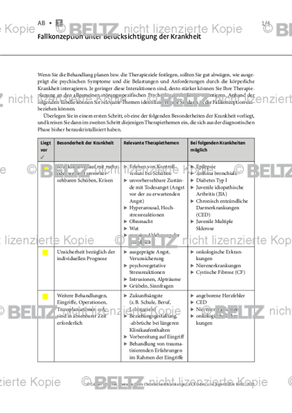 Chronische Erkrankungen: Fallkonzeption unter Berücksichtigung der Krankheit