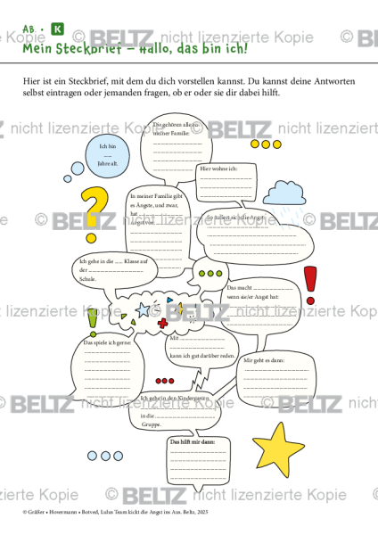 Lulus Team: Mein Steckbrief – Hallo, das bin ich!