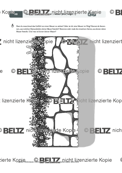 Therapeutisches Malen: Das sind die Steine meiner …-Mauer (Wut, Angst …)