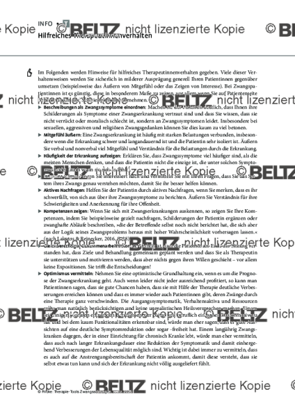 Hilfreiches Therapeutenverhalten bei Zwangserkrankungen