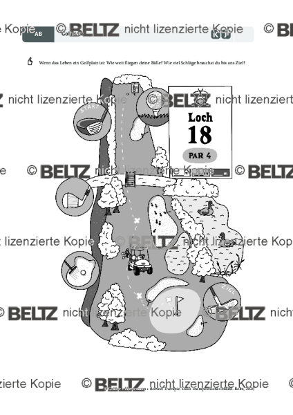 Therapeutisches Malen: Golfplatz