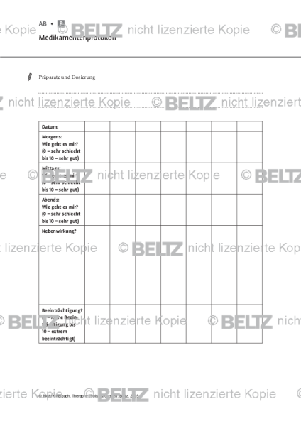 Psychosen: Medikamentenprotokoll
