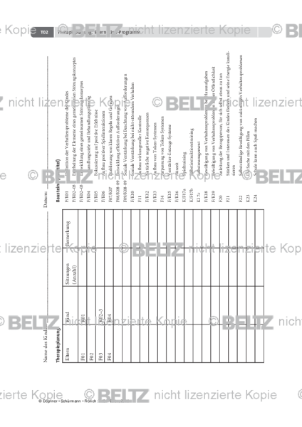 THOP: Therapieplanung: Eltern-Kind-Programm