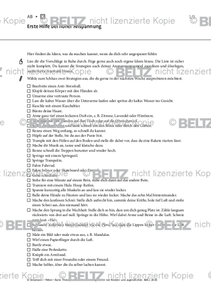 Emotionsregulation (K/J): Erste Hilfe bei hoher Anspannung