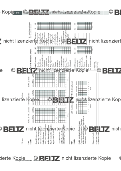 THOP: Ergebnisse der Basisverfahren der multiplen Verhaltens- und Psychodiagnostik