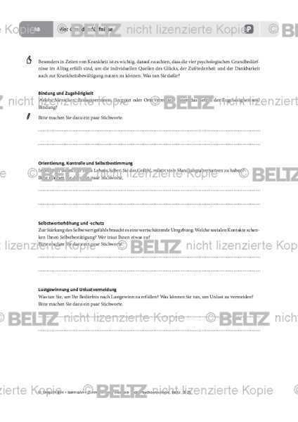 Psychoonkologie: Vier Grundbedürfnisse