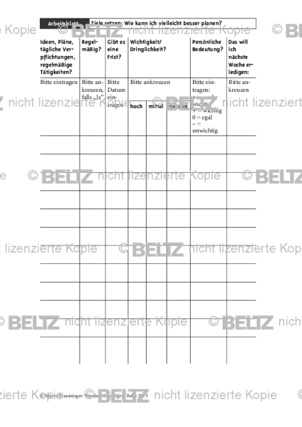 Bipolare Störung: Ziele setzen: Wie kann ich vielleicht besser planen?
