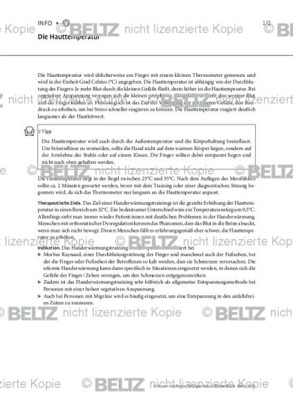 Biofeedback: Die Hauttemperatur