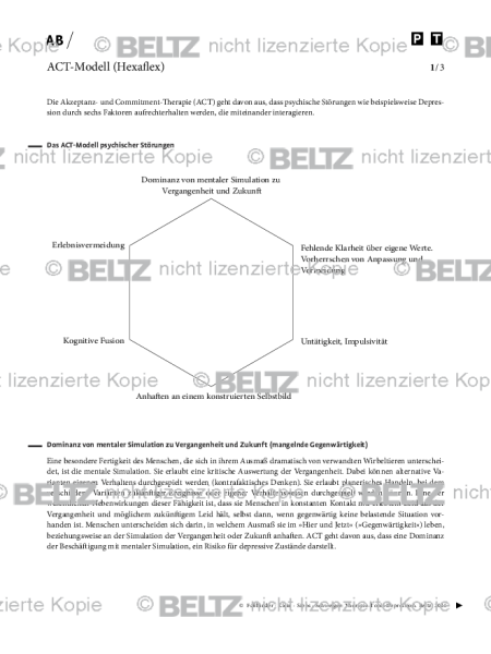 Depression: ACT-Modell (Hexaflex)